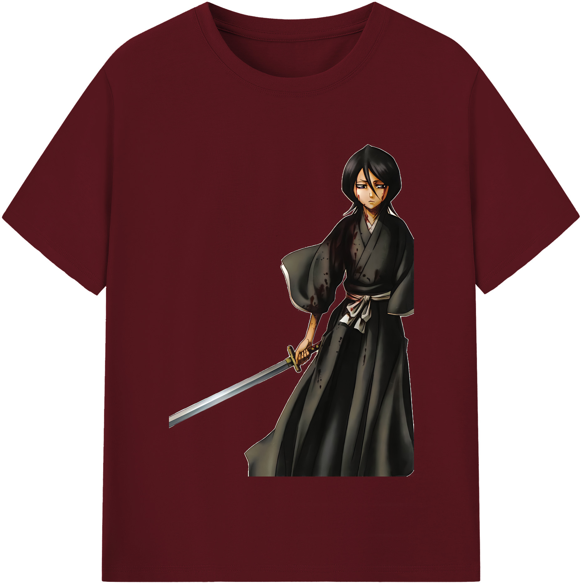 （画像用） ブリーチ 朽木ルキア BLEACH Kuchiki Rukia 綿100％半袖Tシャツ（フロントプリント）
